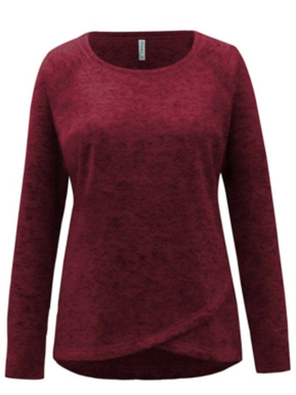 Ideology Womens Activewear Snit Crossover Hem Top